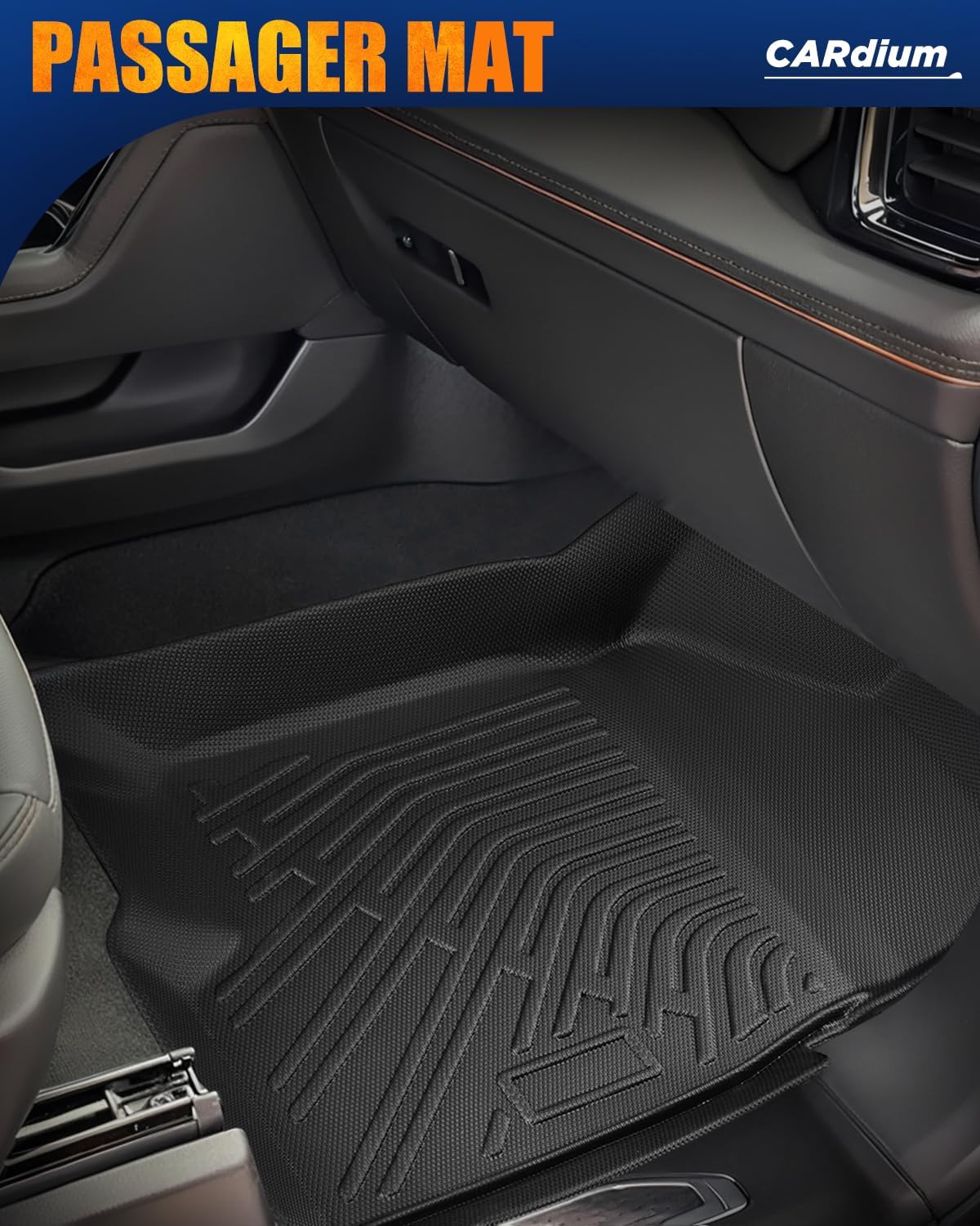 All Weather Floor Mats | for Chevy Silverado/for GMC Sierra 2026 2025-2019 | Crew Cab Only | Fit with Rear Under-Seat Storage| 1500/2500HD/3500HD Custom Fit | Waterproof Heavy Duty Car Accessories