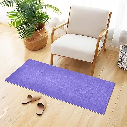 Miniatura 2 de Alfombras de felpa azul pizarra para baño, parte trasera de goma antideslizante, lavable, tapete absorbente de baño, 39 x 20 pulgadas