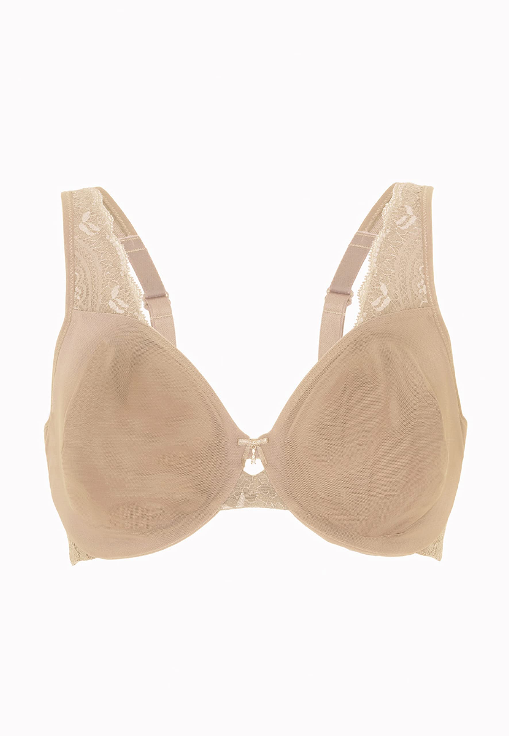 Lovable Reggiseno Riducente e Modellante, Taglie Forti con Ferretto in Microfibra e Pizzo | Comfort e Sostegno | Intimo Celebrity Minimizer Donna