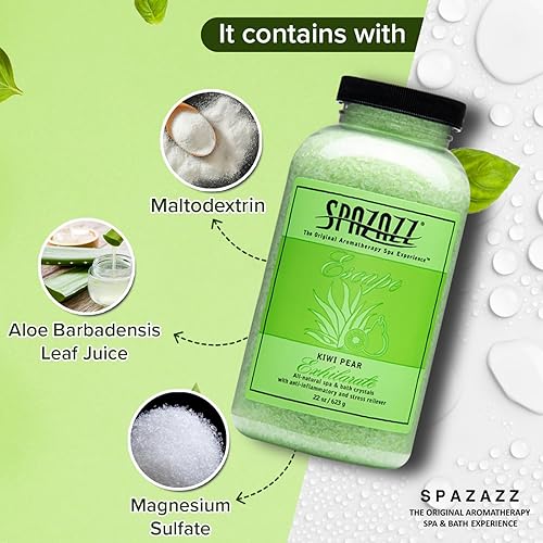 Miniatura 5 de Spazazz 7369C Cristales de spa y baño, pera kiwi, 22 onzas