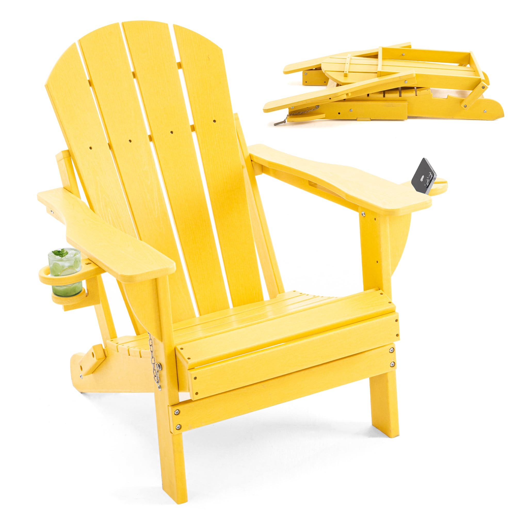 Chaise Adirondack d'extérieur inclinable pour sublimer vos soirées feu de camp