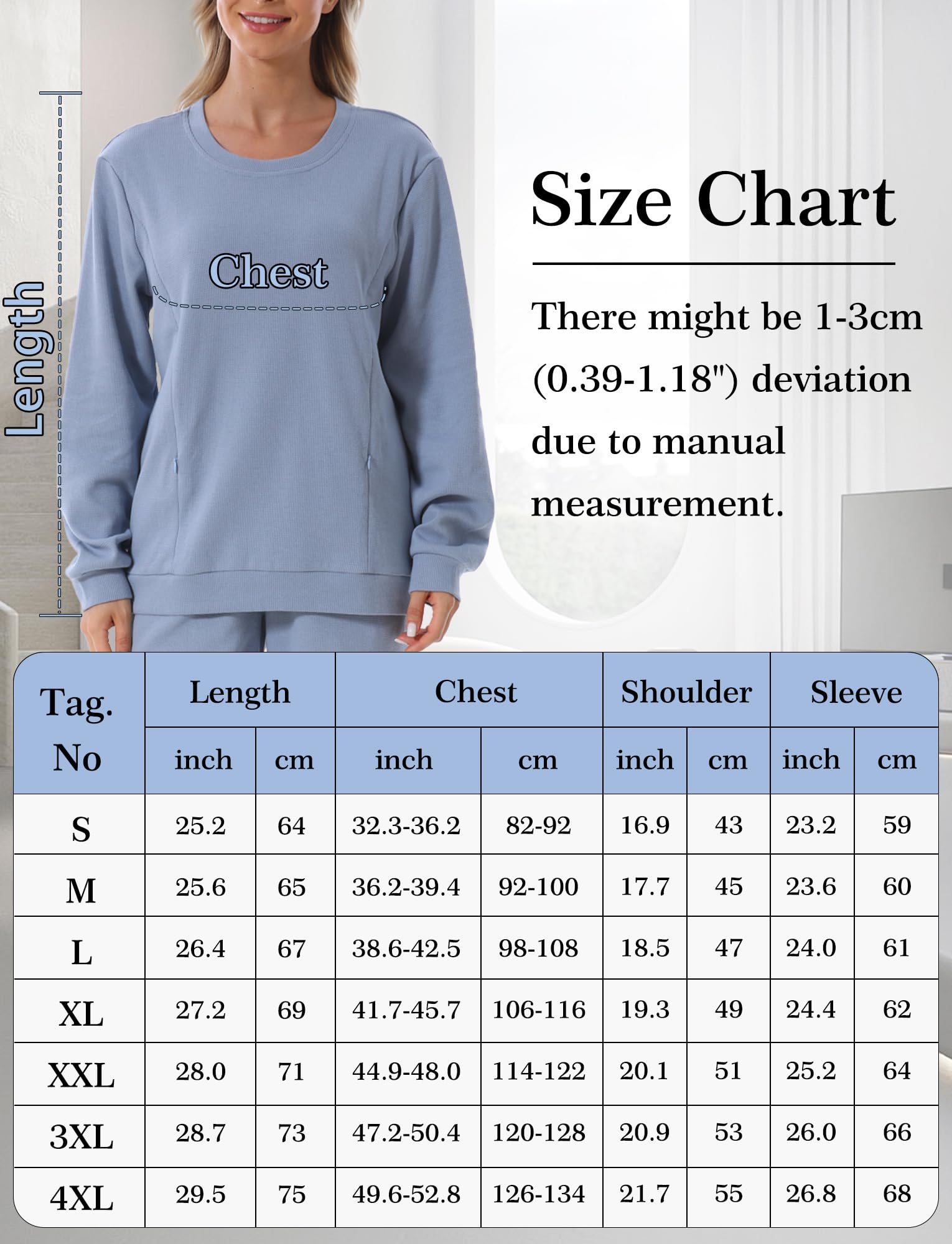 FEOYA Felpa premaman a maniche lunghe maglione girocollo camicie per allattamento con zip pullover aperto laterale allentato casual top morbidi gravidanza inverno autunno vestiti