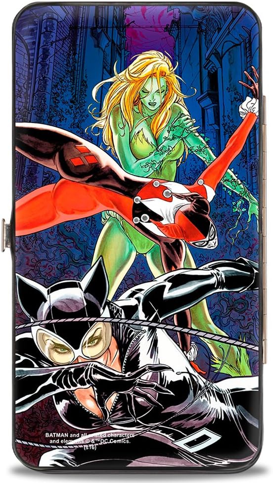 Buckle-Down unisex adults Buckle-down Hinge - Gotham City Sirens Ladies Night Issues #19 + #11 Cover Poses Wallet, Multicolor, 7 x 4 US