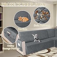 Vista 5 de HDCAXKJ Funda impermeable para sofá modular esquinero, de terciopelo en forma de L, para mascotas y perros, suave, resistente, en forma de U, juego