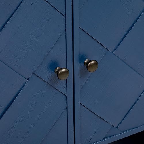 Miniatura 242 de Aparador moderno y elegante con patas y asas de metal dorado y estante ajustable, mesa consola clásica de 60 pulgadas, mesa de sofá, mesa de entrada