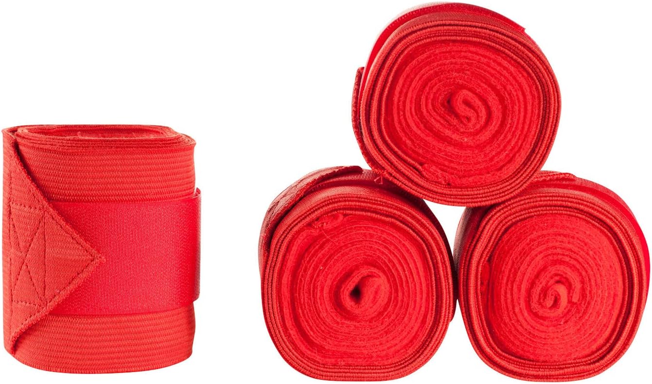 HORZE Nest 10' Combination Polo Wraps (Set of Four) | Fleece and Elastic Horse Bandages
