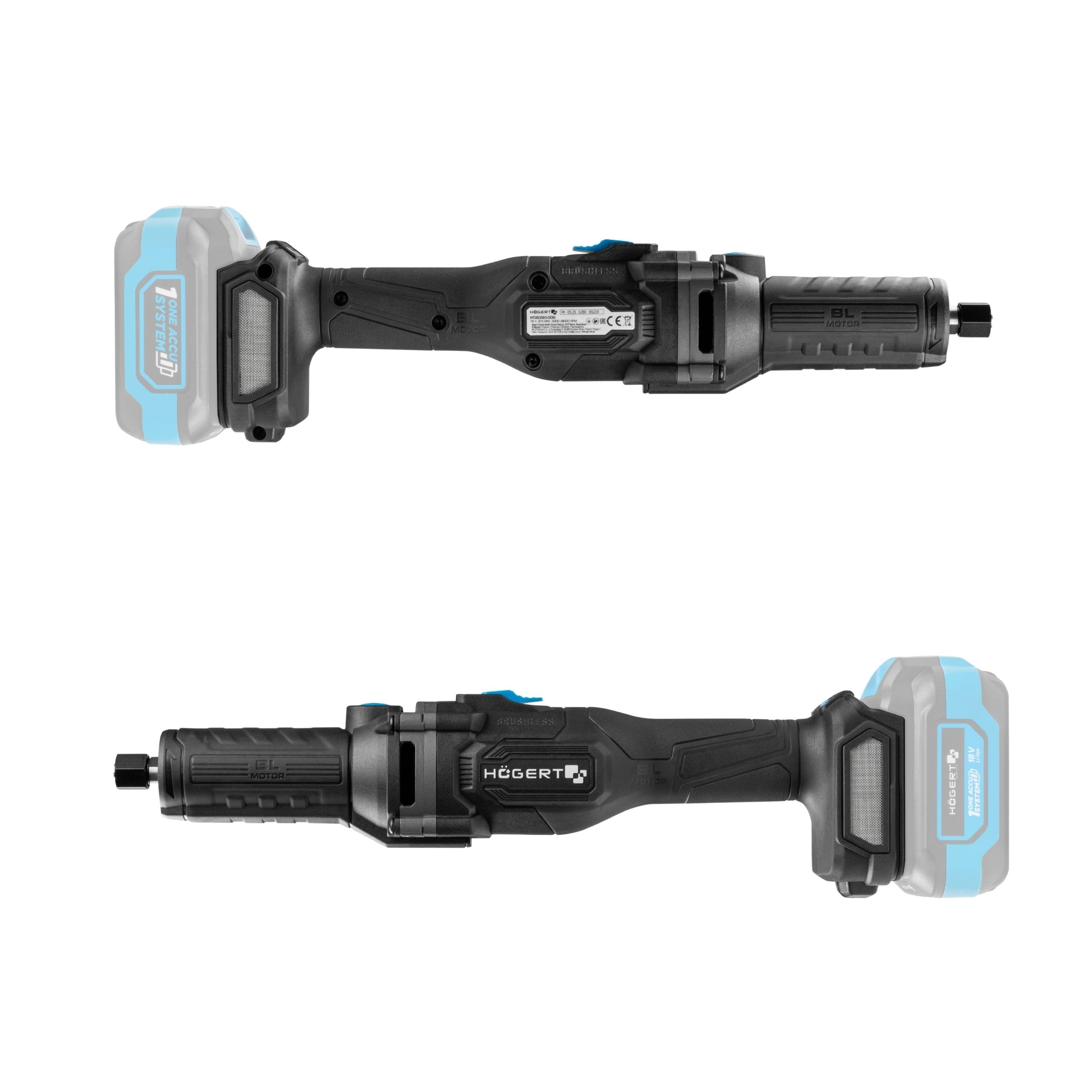 HÖGERT TECHNIK - Smerigliatrice diritta 18V Brushless, levigatrice senza fili, smerigliatrice a matita, utensile multifunzione per metallo legno plastica, regolazione velocità, senza batteria inclusa