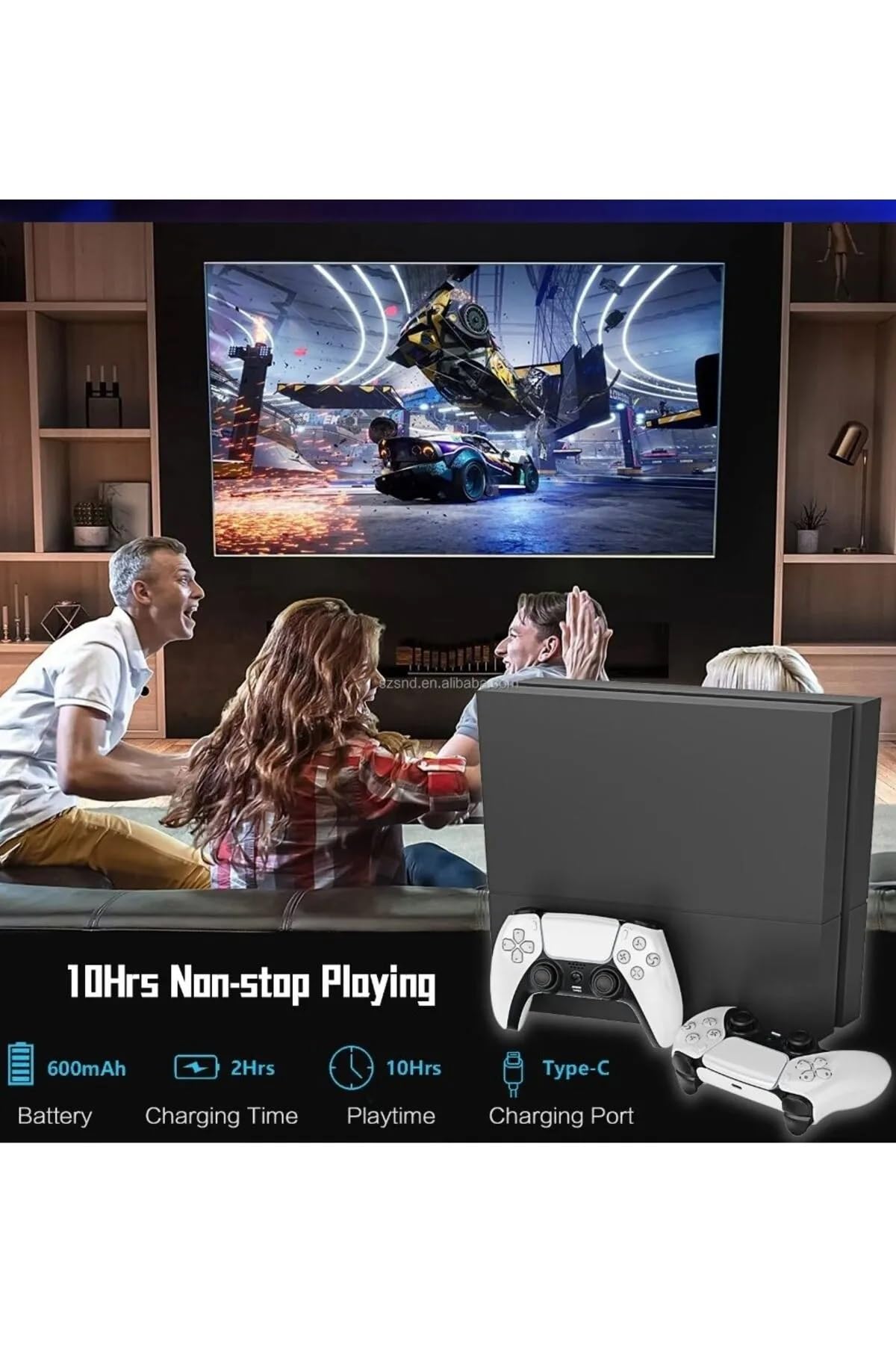 P4 Plus Bluetooth Titreşimli PS4/PS5 Uyumlu PC Telefon Joystick Kablosuz Oyun Kolu