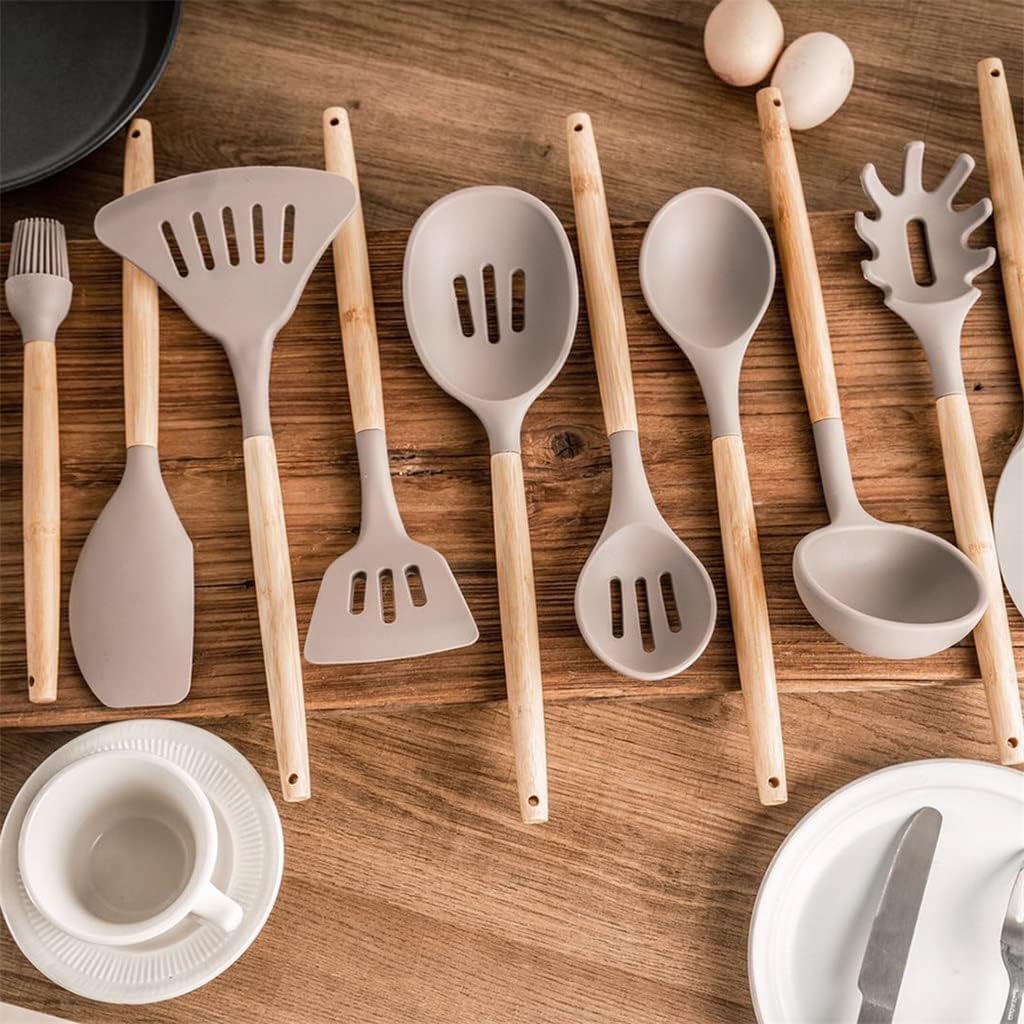 Silicone Kitchen Utensils Set Large Spoon Spatula Accessories Cooking Tools