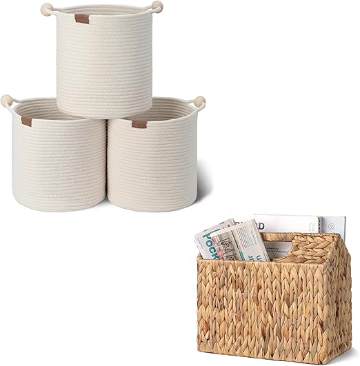 StorageWorks Woven Storage Baskets for Organizing, Woven
