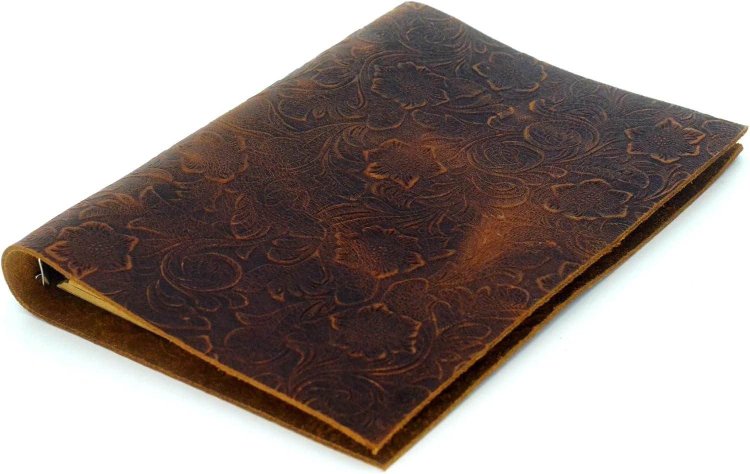 Personalized Leather Simple A5 7"x9" / A6 6 ring binder notebook, Leather Refillable Planner Binder, travel Journal, sketchbook, B5 Tooled Leather