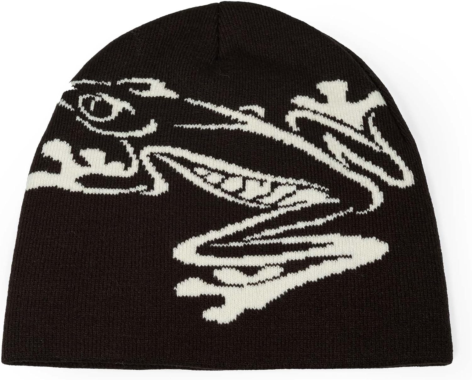 Clakllie Men's Y2K Beanie Hat Streetwear Graphic Knit Beanies Hip Hop Watch Skullcap Casual Skullies Soft Knitted Hat image 4