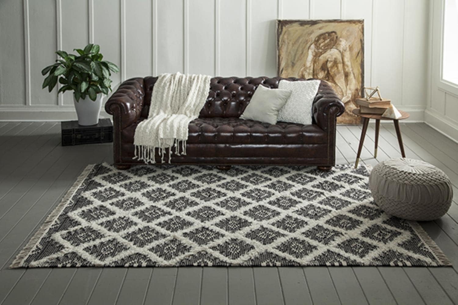 Momeni HARPEHAR-1BLK3050 Harper Area Rug, 3' X 5', Black