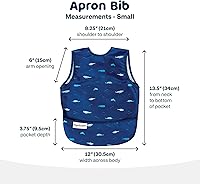 Vista 5 de Tiny Twinkle Babero para bebé a prueba de desorden Babero impermeable para niños y bebés Lavable a máquina Libre de PFAS y BPA