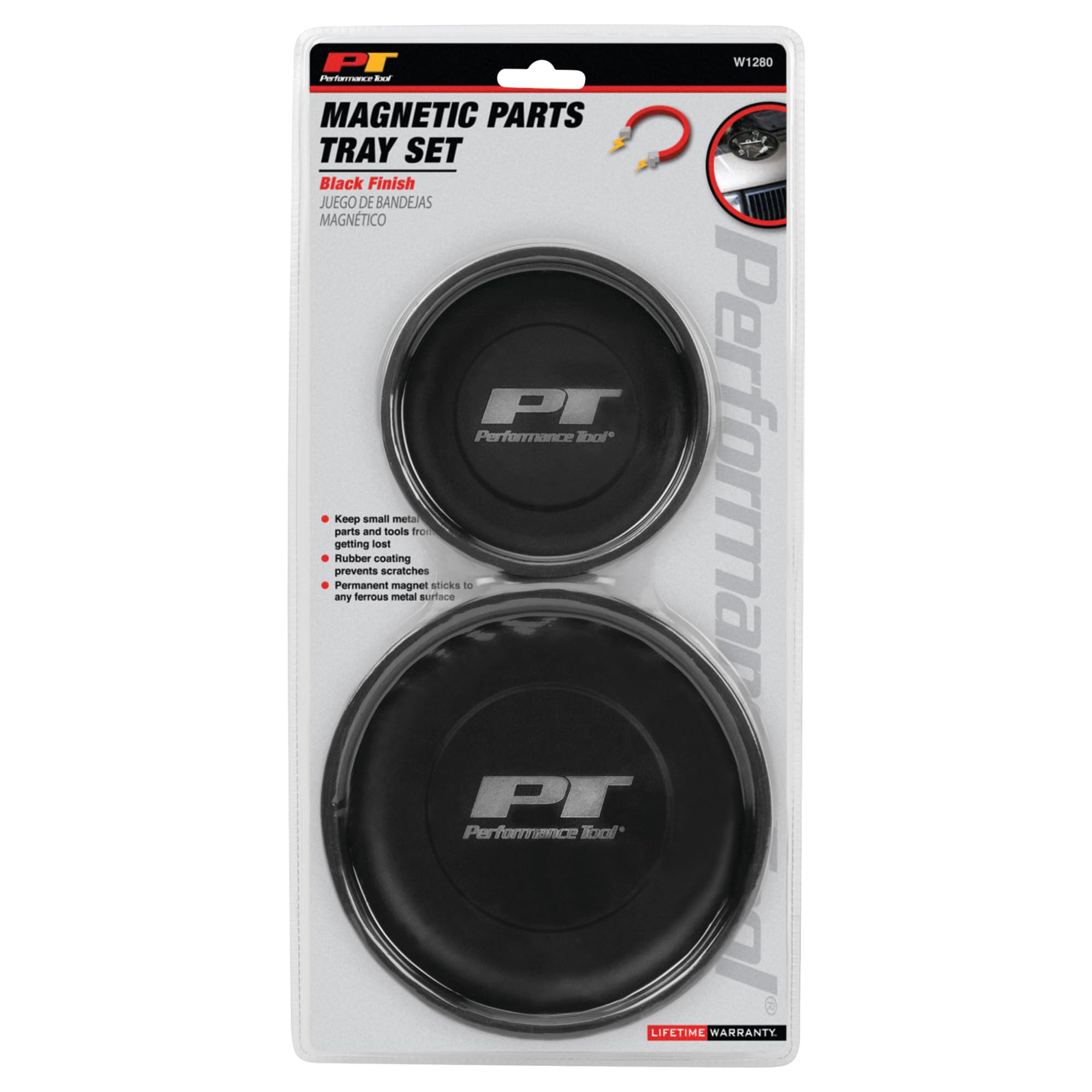 Performance Tool W1280 2-Piece Magnetic Parts Tray Set, Black — Amazon image 7