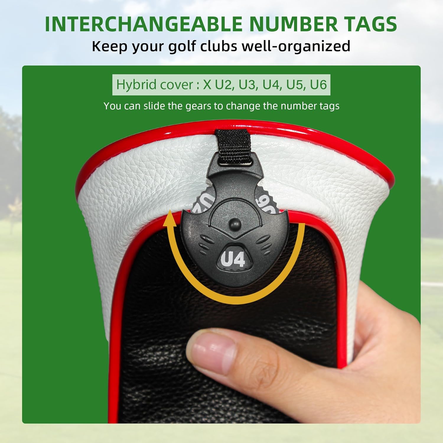 Golf Club Head Covers,4pcs or 1pc USA Golf Head Covers for Woods and Driver Fairway Hybrid - PU Leather Mallet Blade Putter for Men Women Golf Enthusiast
