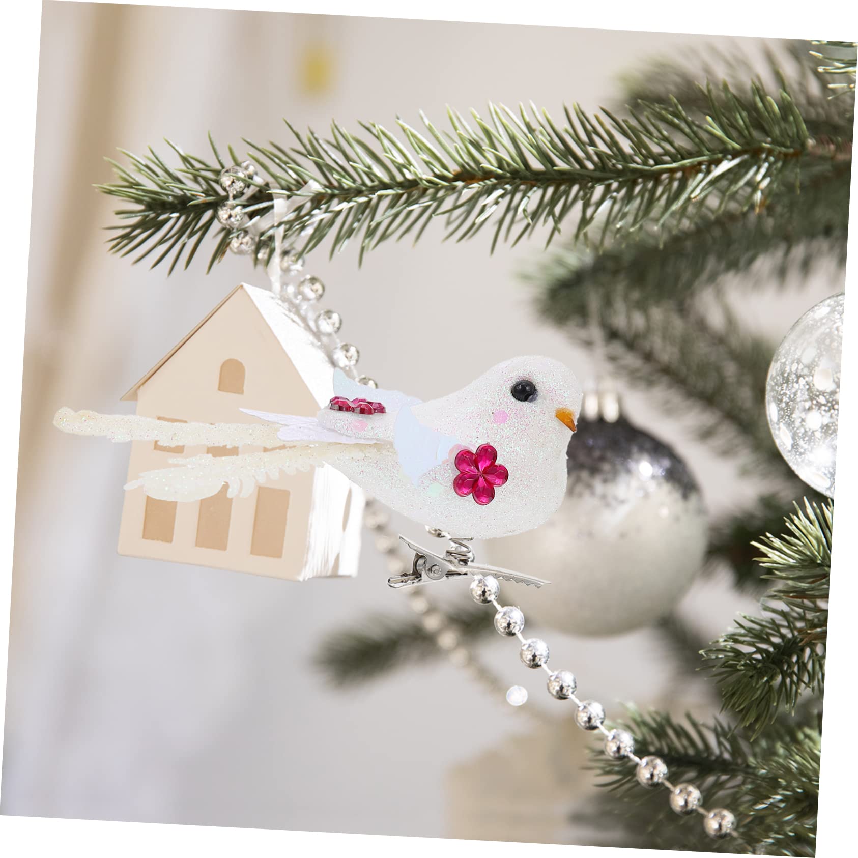 Didiseaon 24pezzi Decorazioni Natalizie Uccelli Simulati Clip Per Di Natale e Giardino Atmosfera e Facile Da Usare