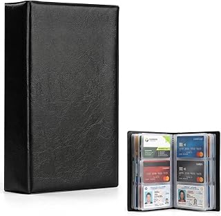 Visitenkartenmappe für 240 Karten, Kreditkarten Etui & Visitenkarten Organizer, Kundenkarten Buch Visitenkartenhalter zur übersichtlichen Aufbewahrung von Kreditkarten und Visitenkarten