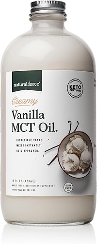 Natural Force - Aceite MCT orgánico - Botella de vidrio puro - Hecho de 100 aceite de coco virgen prensado en frĂo apto para dietas Keto Paleo Natural Force - Aceite MCT orgánico - Botella de vidrio puro - Hecho de 100 aceite de coco virgen prensado en frĂo apto para dietas Keto Paleo