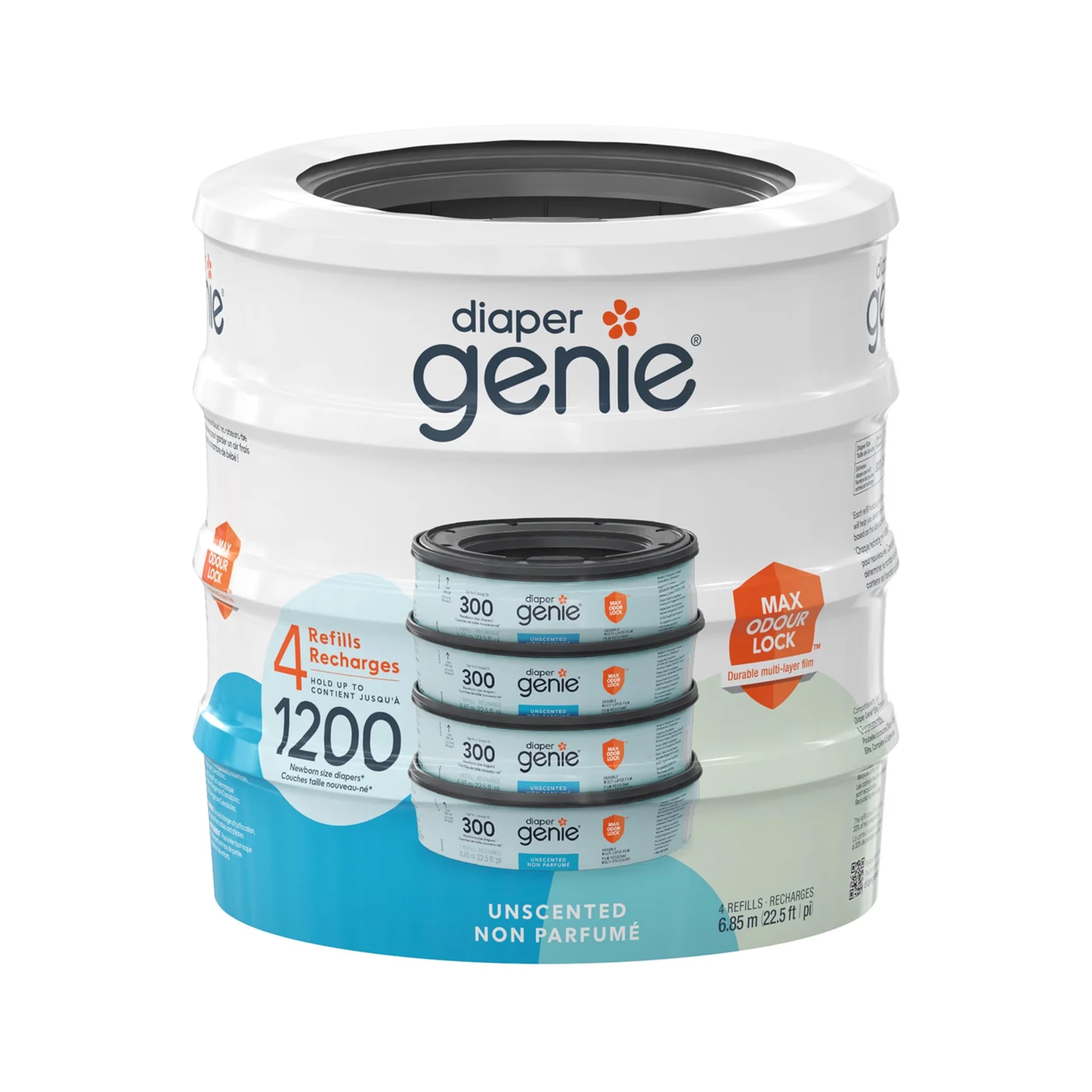 Unscented Round Refill, 4-pack