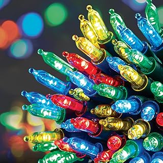 The Christmas Workshop 75230 100 Multicoloured Christmas Tree Lights/Static Decorative LED Fairy Lights / 12.9m Length/Indoor & Outdoor Christmas Decorations