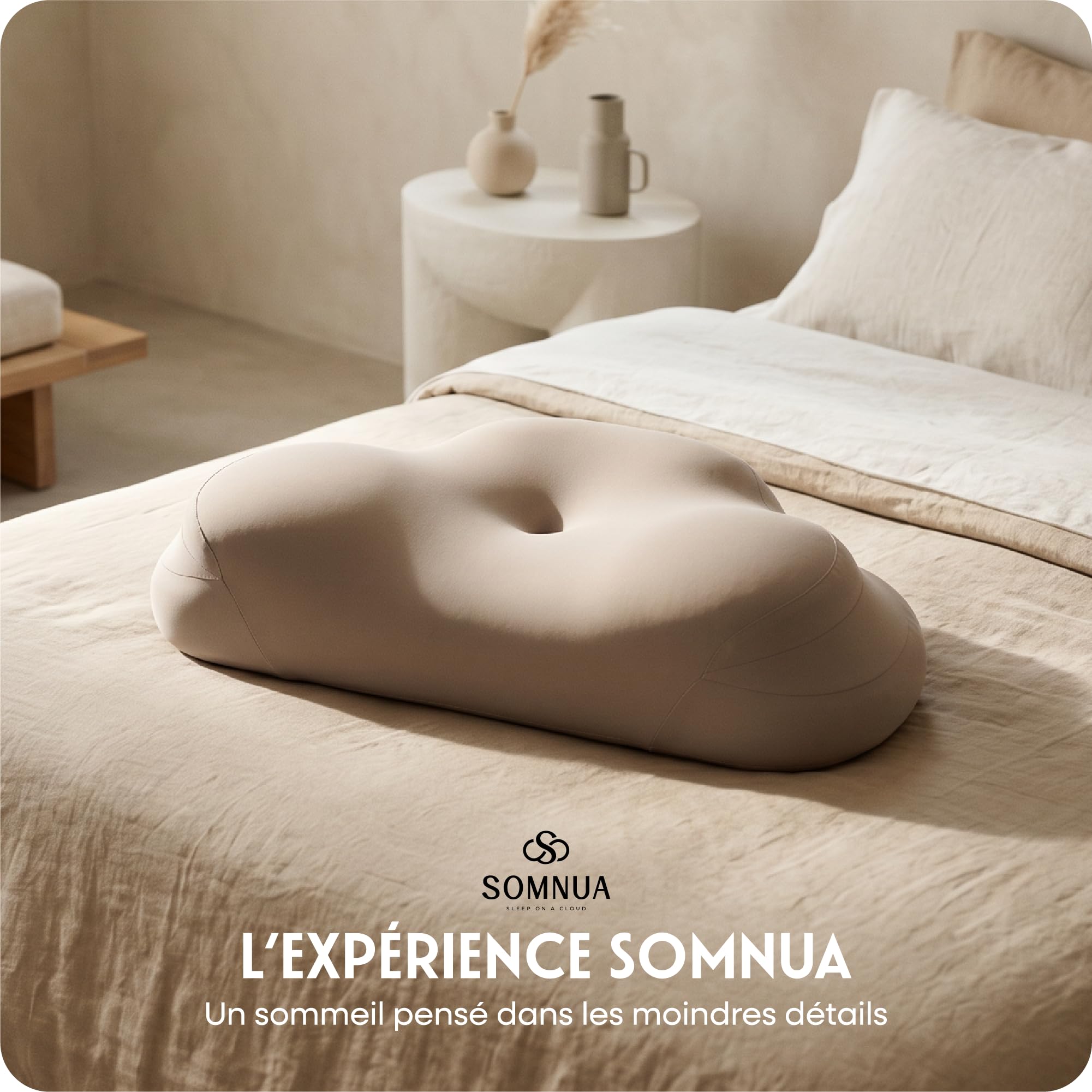 SOMNUA Oreiller Ergonomique Cervical à Mémoire de Forme Toutes Positions