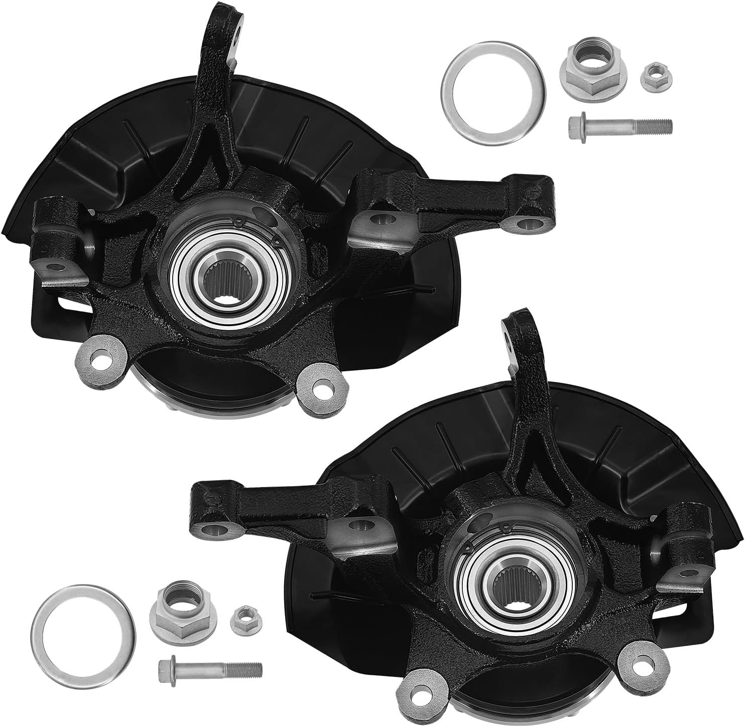 686-365 ‎686-364 Front Left & Right Steering Knuckle Compatible with Kia Soul 1.6L 2.0L 2014-2016, Driver Passenger Side Spindle Knuckle w/Wheel Bearing Hub, 51716-B2050 51716-B2050