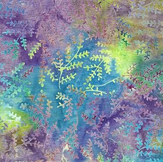 Sprig - Multi Green Purple - Mardi Gras - Island Batik - 112263845