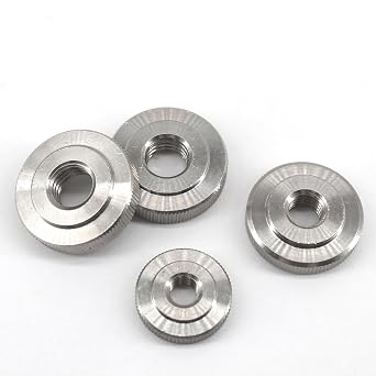 (4 Pieces) M12 Round Knurled Thumb Nut 304 Stainless Steel Metric Thread Nuts Hand Screw Knobs Lock Adjusting Nuts Fasteners for 3D Printer Parts