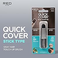 Vista 3 de RED by Kiss Quick Cover Root Touch Up Stick, Water-Resistant Temporary Gray Hair Concealer with Brush for Roots and Beard, Long-Lasting Coverage