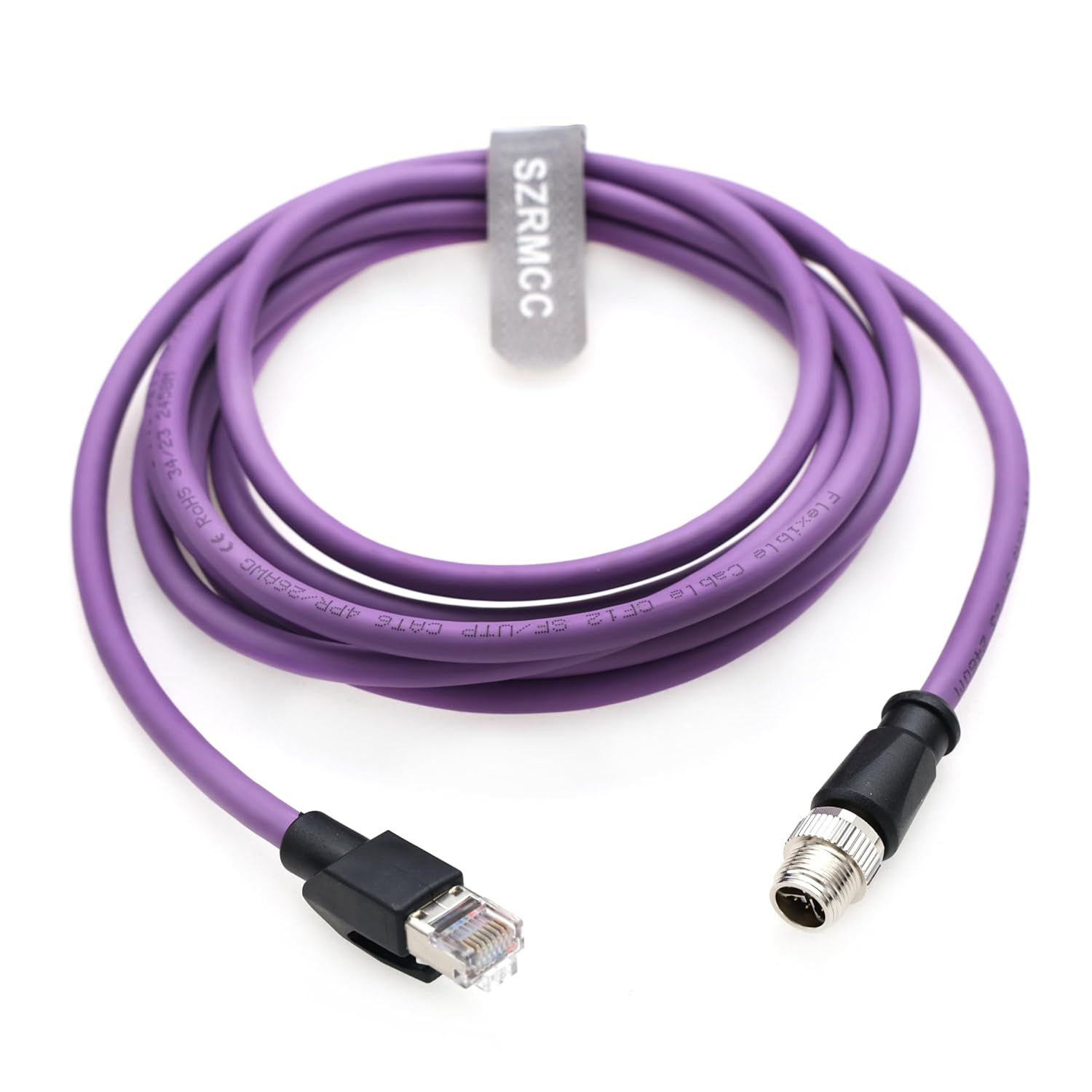 SZRMCC M12 X-Coded to RJ45 Cat6 Cable for Cognex in-Sight 9000 8405 8402 3D L4000 DataMan Reader Basler ace 2 Blaze 111/101/102 Luxonis Triton Teledyne DALSA BOA GigE Vision