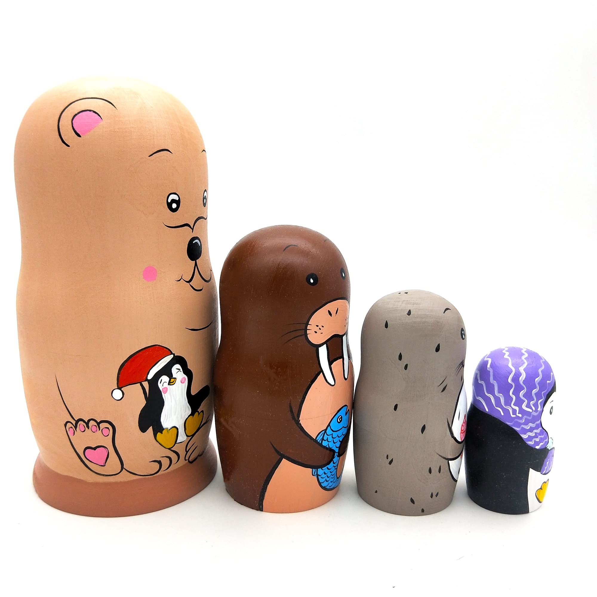 Gniazdujące Lalki Rosyjskie Lalki Matrioszka 10 Sztuk Ręcznie Malowane Zagnieżdżanie Matryoshka Doll Christmas Gift Crafted Doll Lalka Matrioszka