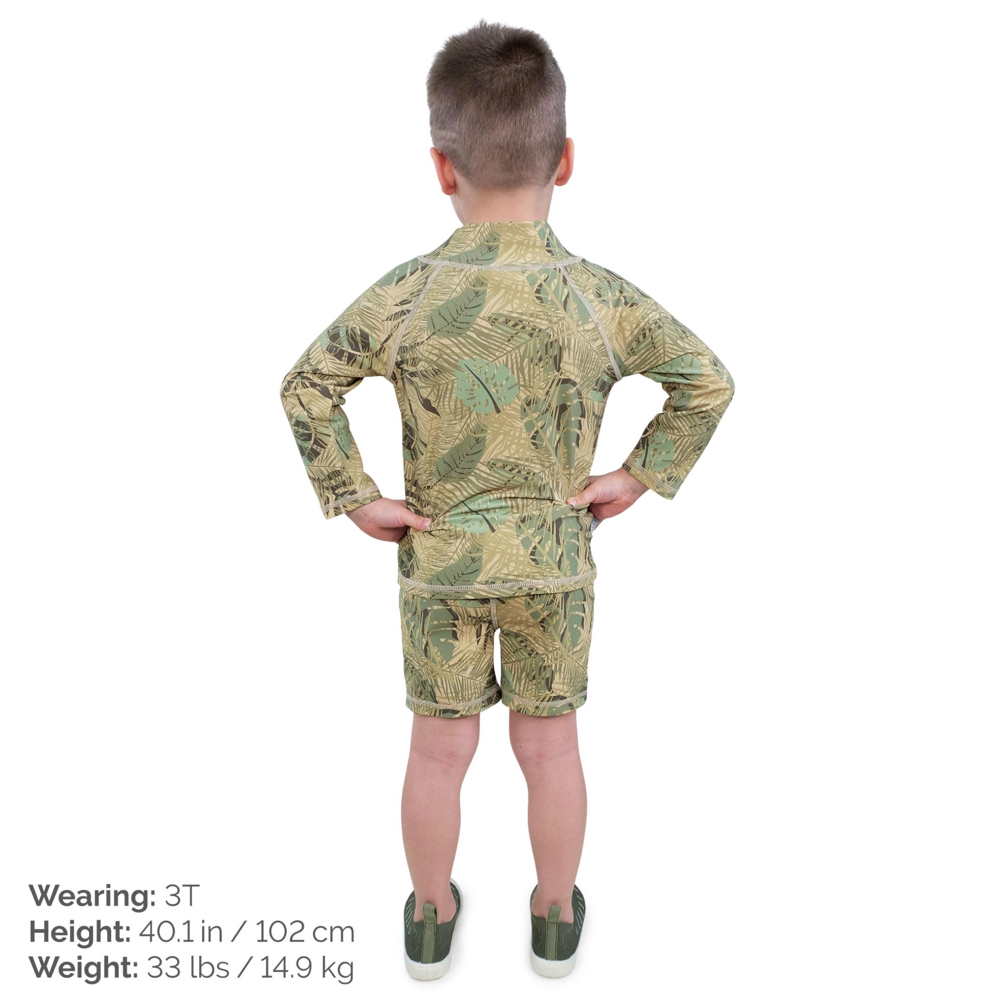 Jan & Jul, Costume da bagno a maniche lunghe, 2 pezzi, con pantaloncini, per bambini, 4 anni