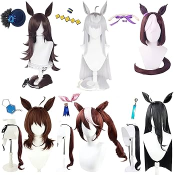 マンハッタンカフェ ウマ娘 コスプレ ウィッグ 尻尾 つけ耳 馬耳 飾り 耳飾り マンハッタンカフェ ウマ娘 コスプレ ウィッグ 尻尾 つけ耳 馬耳 飾り