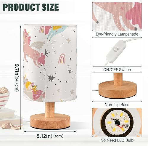 Miniatura 3 de Lámpara de noche pequeña lámparas eléctricas lindas Kawaii hadas dulces unicornios lámpara para niños dormitorio universitario