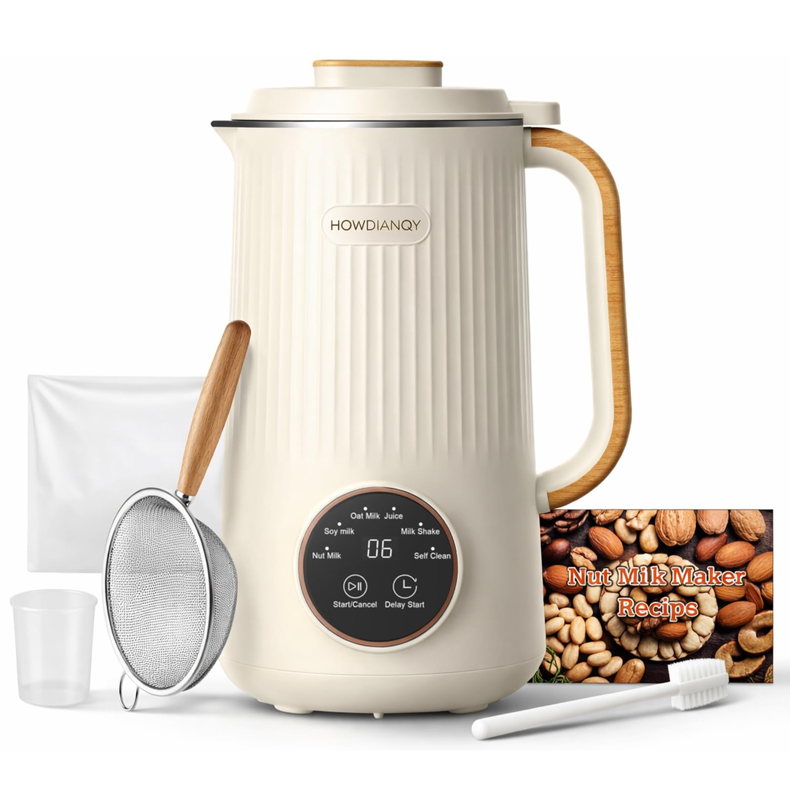 HDQ 2026 Nut Milk Maker Machine 32oz All-in-1 Multifunctional Automatic Nut Milk Machine Soy Milk Make Almond Milk