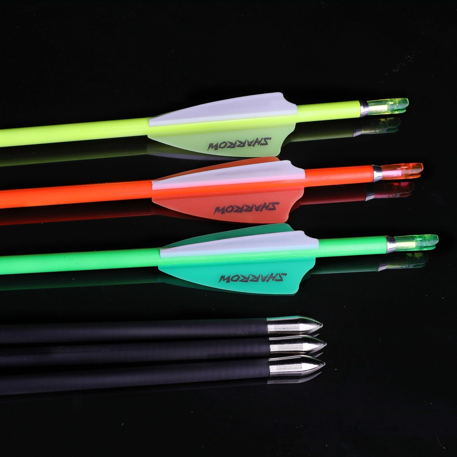 ZSHJGJR 32" Archery Carbon Arrows ID 4.2mm Targeting Practice Arrows Spine 400 500 600 700 800 900 1000 for Archery Competition Target Shooting Hunting 6/12Pack