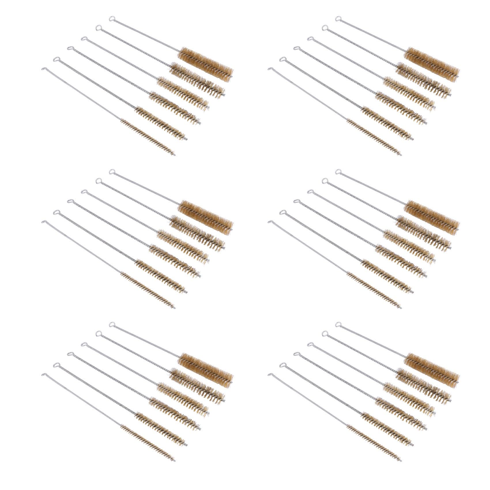 Hndhbfgrt 36 Pcs Brass Tube Cleaning Brush Wire Brush Set Cleaning Polishing Tool Brass Wire Brush Set