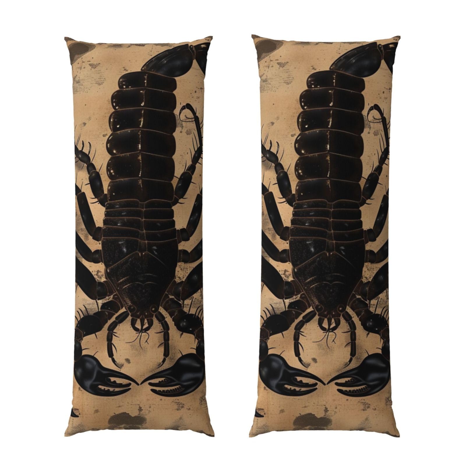 Body Pillow Cover 20x54 Inch, Scorpion Print Long Lumbar Pillow Case with Zipper Long Body Pillowcase Decorative for Bed Sofa Bedroom