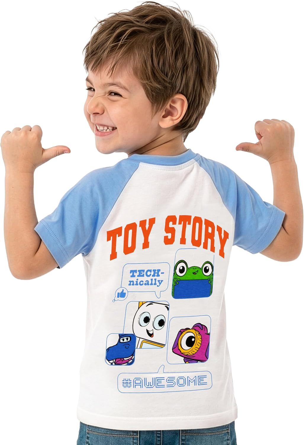 Disney Toy Story Shirt, Snappy, Atlas & Smarty Pants Summer Top, Short Sleeve Boys Tshirts, Multicoloured 6