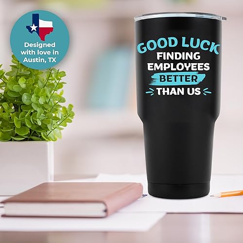 Miniatura 9 de KEDRIAN Vaso divertido de 30 onzas, regalos de jefe para hombres, regalo de broma para jefe que deja el trabajo, regalos del Día Nacional del Jefe