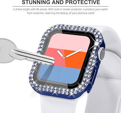 Miniatura 108 de KADES - Funda protectora brillante compatible con Apple Watch Series SE, SE 2022, 6, 5 y 4 de 44 mm, con protector de pantalla incorporado