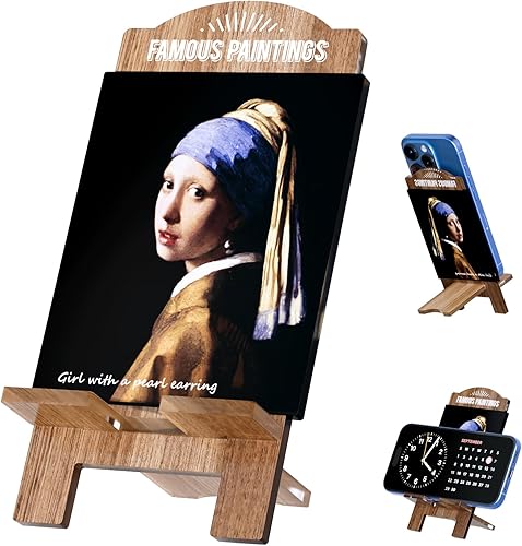 Miniatura 10 de Van Gogh - Soporte acrílico para teléfono, diseño de girasoles, soporte estético para escritorio, tabletas y teléfonos