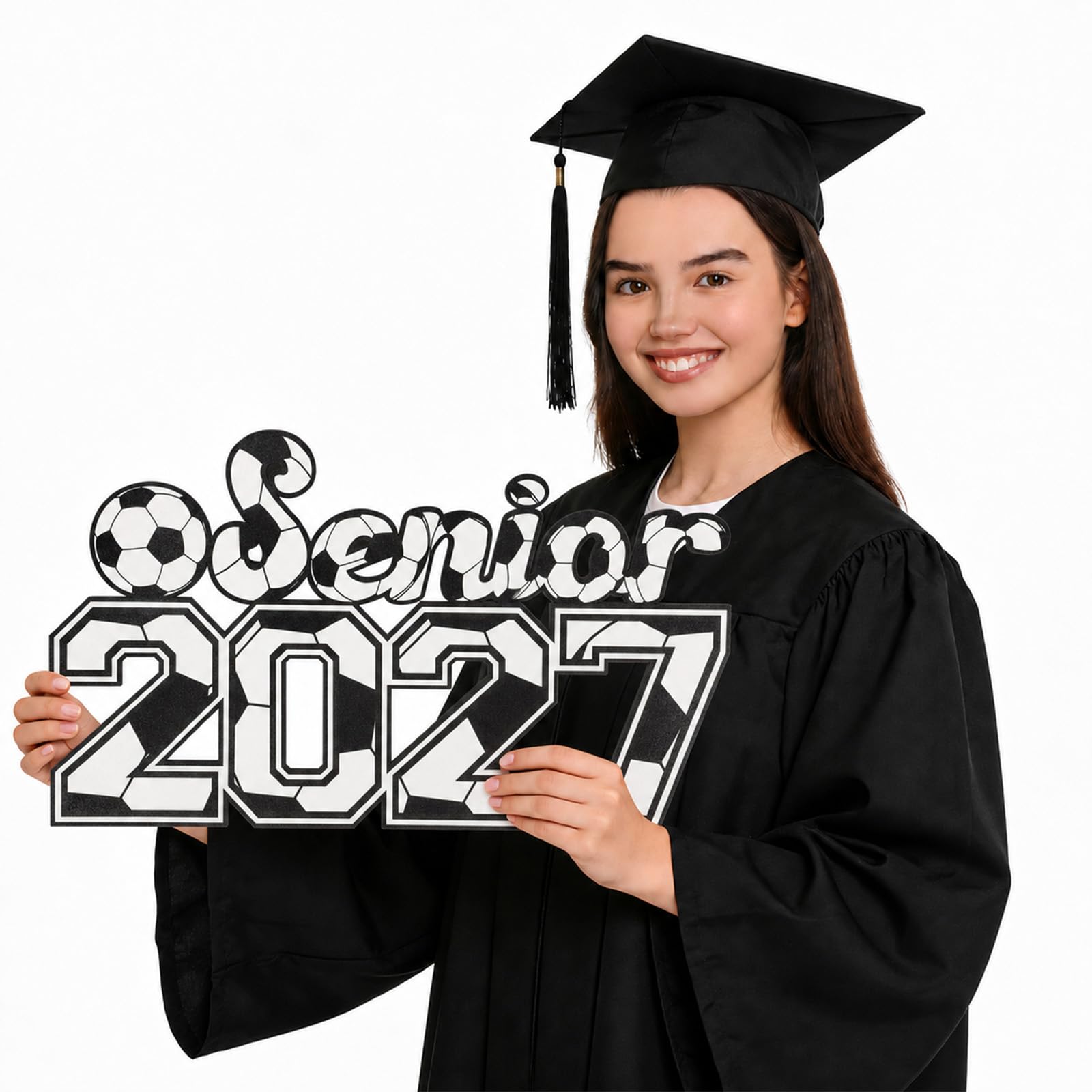 Décoration de fête de remise de diplôme avec découpe en bois sport senior 2027