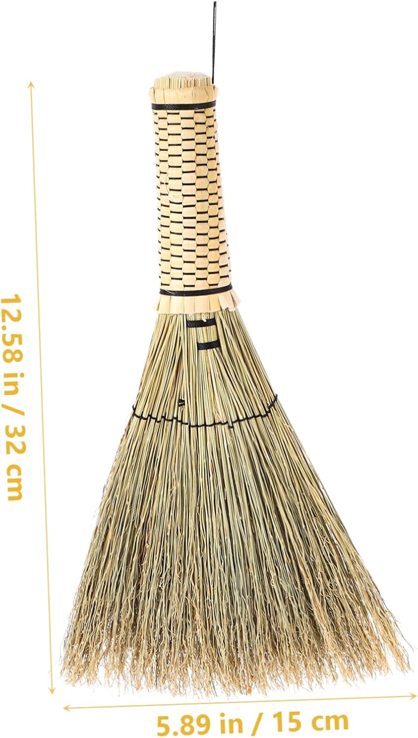 Small Corn Whisk Hand Broom, Natural Corn Broom for Table Cleaning image 2
