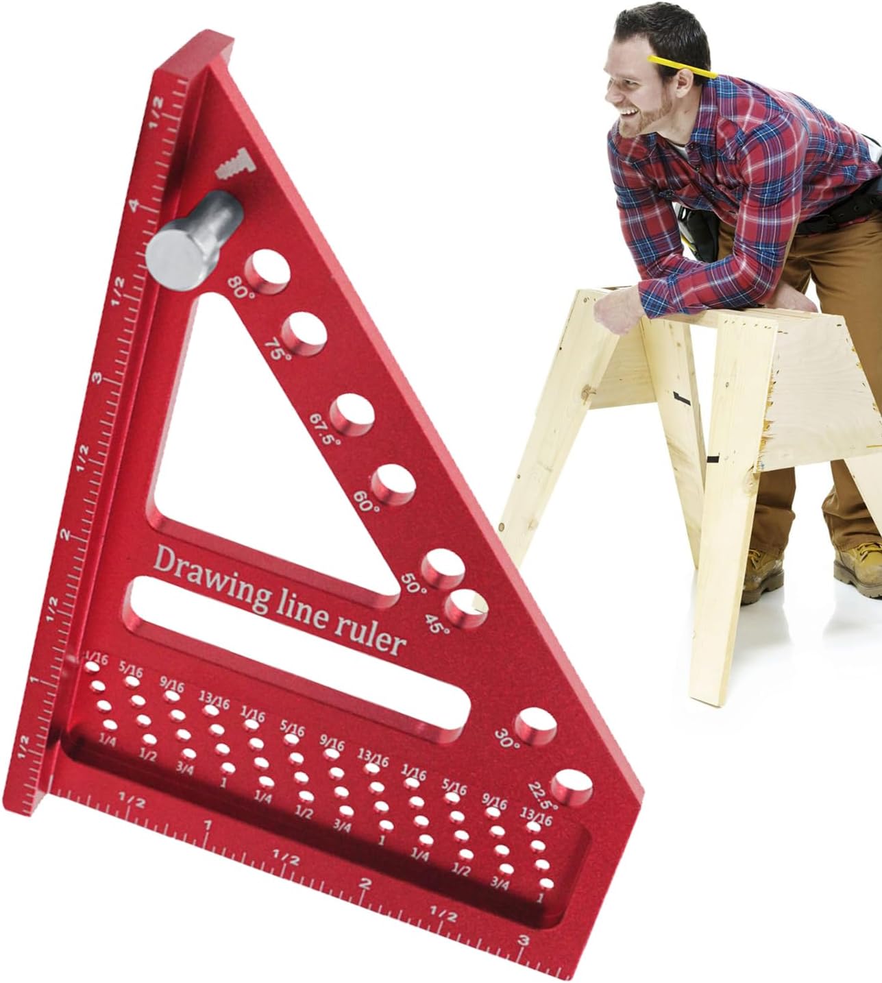 3D Multi-angle Measuring Ruler | 22.5-90 Degree Multi Angle Layout Tool - Woodworking Tools,for Carpenter Engineer Construction Shop Home Work Men Dad Husband