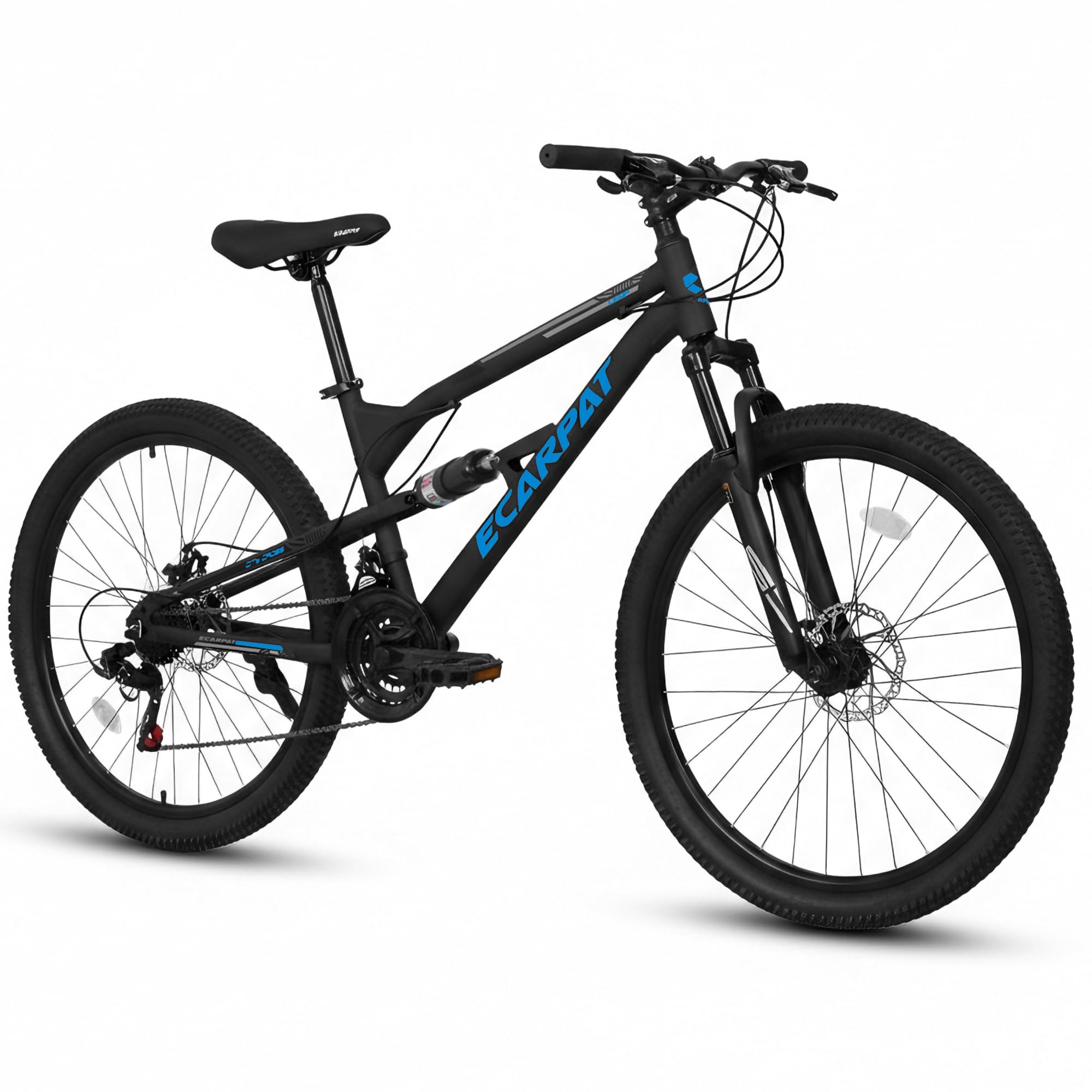 active mountainbike Ecarpat 26 Inch Mountain Bike Full Suspension for Boys, Classic 21 Speeds Disc Brakes Men Women Bicycle, Durable Mountain Bike for Teens, School Work Commuting Bikes for Trail Gravel MTB-Handschuhe Air Glove Orange notadanac Color:Sea Foam Green Engineered by Aventon for