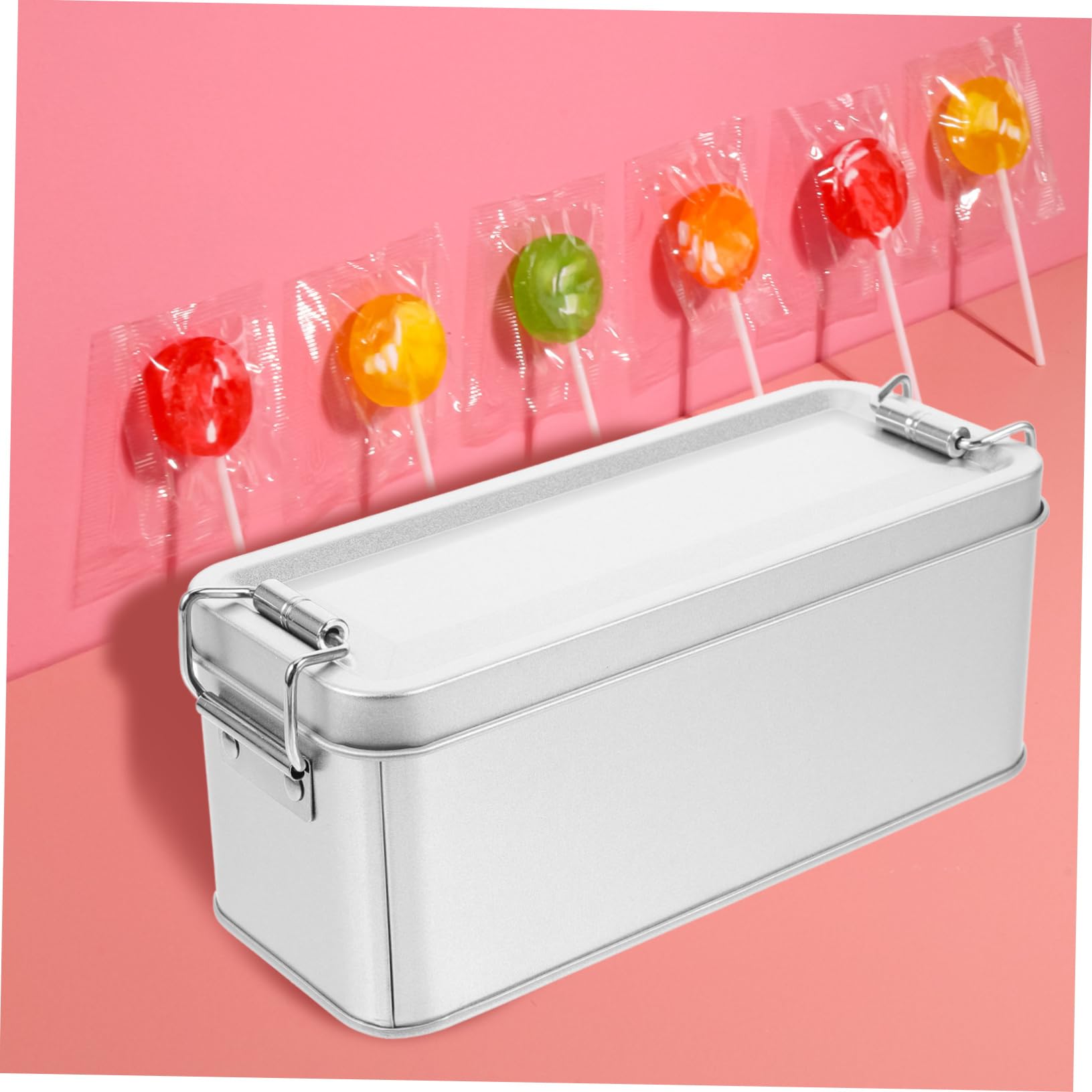 STOBAZA Cookie Box Decorative Cookie Tin Iron Material Snack Storage Tin Candy Box for Giving