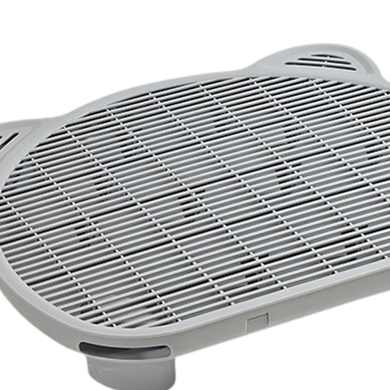 Tapis de Litière pour Chat, Marchepied, Facile à Nettoyer, Moins de Déchets, Marchepieds Réutilisables, Tapis de Rétention de Litière pour Chats, Gris