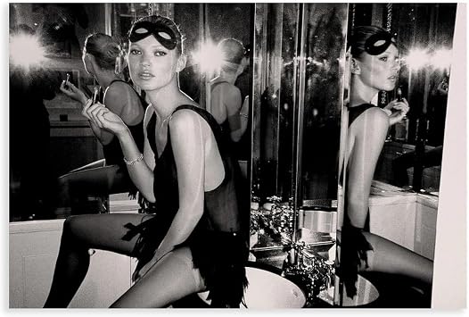 Ebxozp Kate Moss Fashion Vintage Canvas Poster Wall Art Prints Room Aesthetic Murals Bedroom And Living Decorations Unframe 16x24inch
